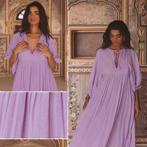 Maxi Dress Kyra - Lilac Gauze Daughters of India